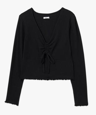 Haut de pyjama femme court à manches longues et col V vue4 - GEMO(HOMWR FEM) - GEMO
