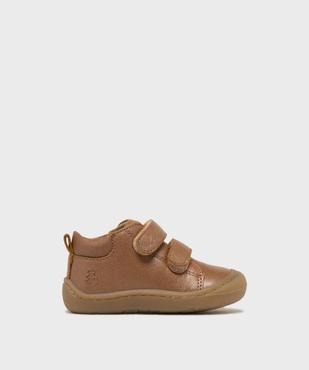 Chaussures premiers pas en cuir à scratch bébé fille - LuluCastagnette vue1 - LULUCASTAGNETTE - GEMO