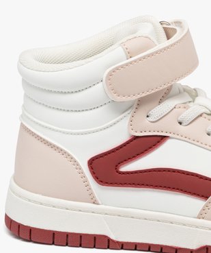 Baskets mid-cut tricolores à scratch fille  vue6 - ATHLETIC - GEMO