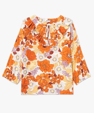 Blouse femme imprimée avec volants sur le col vue4 - GEMO(FEMME PAP) - GEMO