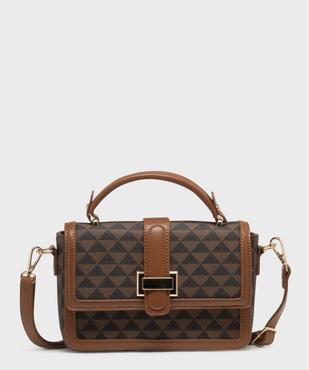 Sac à main compact imprimé à bandoulière amovible femme vue1 - GEMO (ACCESS) - GEMO