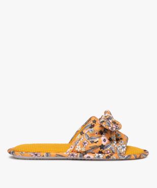 Chaussons femme mules ouvertes en tissu imprimé vue1 - GEMO(HOMWR FEM) - GEMO
