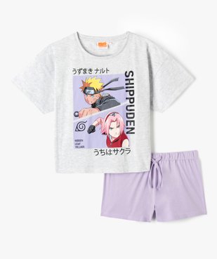 Pyjashort fille bicolore avec motif XXL - Nauruto  vue1 - NARUTO - GEMO