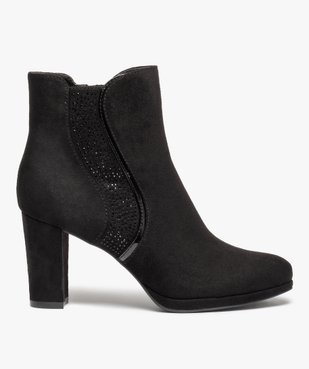 Boots femme à talon haut et détails pailletés vue2 - GEMO(URBAIN) - GEMO