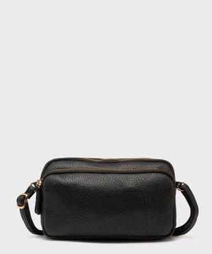 Sac à bandoulière 3 compartiments zippés en matière grainée femme vue4 - GEMO (ACCESS) - GEMO