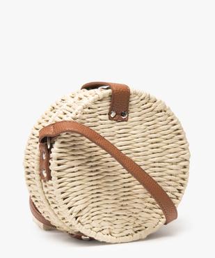 Sac femme rond en paille avec bandoulière vue2 - GEMO (ACCESS) - GEMO