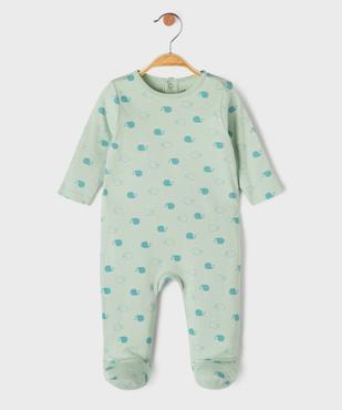 Pyjama en coton à motifs baleines bébé garçon vue1 - GEMO 4G BEBE - GEMO