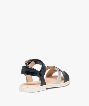 Sandales fille à fines brides métallisées et scratch – Geox vue4 - GEOX - GEMO
