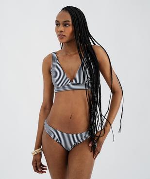 Haut de maillot de bain rayé forme triangle avec mousses amovibles femme - LuluCastagnette vue5 - LULUCASTAGNETTE - GEMO