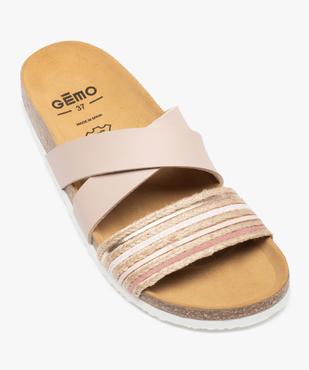 Mules femme à talon plat et brides fantaisie en cordelette vue5 - GEMO (CASUAL) - GEMO