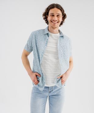 Chemise à manches courtes à motifs fleuris coupe regular homme vue2 - GEMO 4G HOMME - GEMO