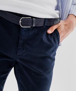 Pantalon chino en coton stretch coupe Regular homme vue2 - GEMO 4G HOMME - GEMO