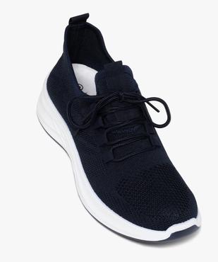 Baskets homme unies en mesh à col élastique et souple  vue5 - BOTTESINI - GEMO