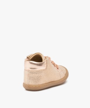 Bottillons premiers pas bébé fille dessus cuir – NA! vue5 - NA! - GEMO