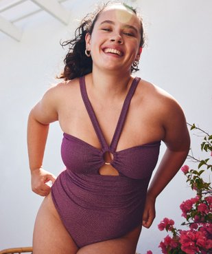 Maillot de bain une pièce bandeau à bretelles multipositions femme vue9 - GEMO 4G FEMME - GEMO