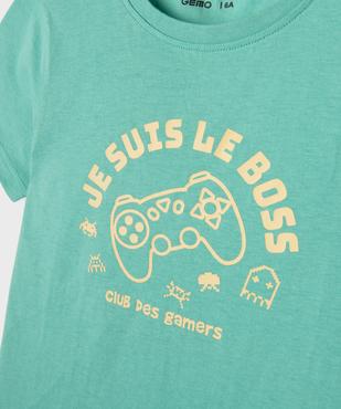 Pyjashort en jersey de coton imprimé garçon vue2 - GEMO (ENFANT) - GEMO