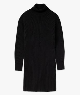 Robe pull en maille côtelée avec col roulé femme vue5 - GEMO(FEMME PAP) - GEMO