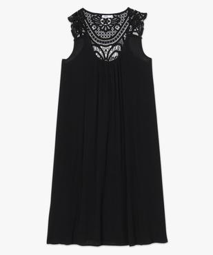 Robe femme sans manches en crêpe avec dos en crochet vue4 - GEMO(FEMME PAP) - GEMO