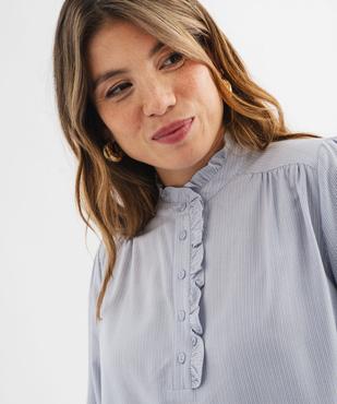 Blouse rayée avec finitions froncées femme vue2 - GEMO 4G FEMME - GEMO