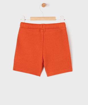 Short en maille nid d’abeille bébé garçon vue3 - GEMO(BEBE DEBT) - GEMO