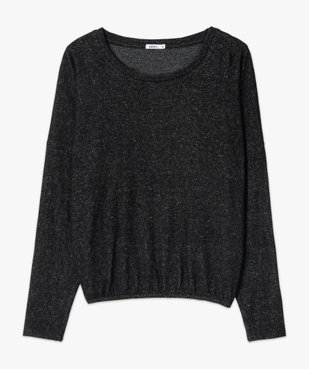 Tee-shirt femme à manches longues en maille vue4 - GEMO(FEMME PAP) - GEMO