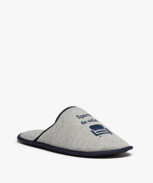 Chaussons homme mules brodées Sportif de salon vue2 - GEMO(HOMWR HOM) - GEMO