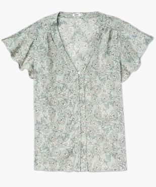 Blouse manches courtes imprimée à boutons femme vue7 - GEMO(FEMME PAP) - GEMO