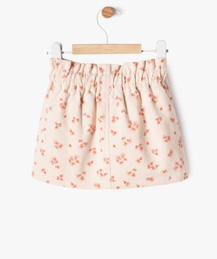 Jupe courte en velours côtelé à taille élastique bébé fille vue4 - GEMO(BEBE DEBT) - GEMO