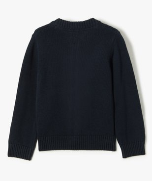 Gilet garçon en maille fantaisie à col rond vue3 - GEMO (ENFANT) - GEMO