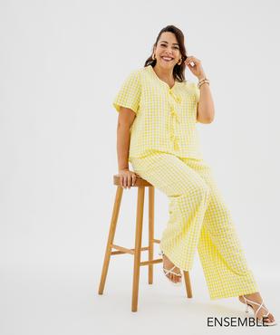 Ensemble blouse et pantalon vichy femme grande taille - GEMO