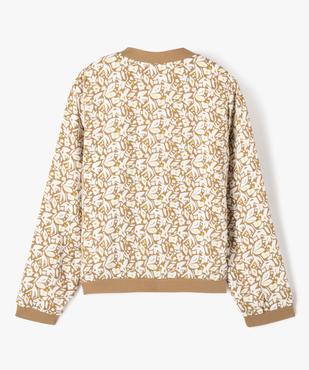 Veste zippée en viscose à motifs fleuris fille vue4 - GEMO 4G FILLE - GEMO