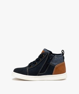 Baskets bébé garçon denim zippées - LuluCastagnette vue3 - LULU CASTAGNETT - GEMO