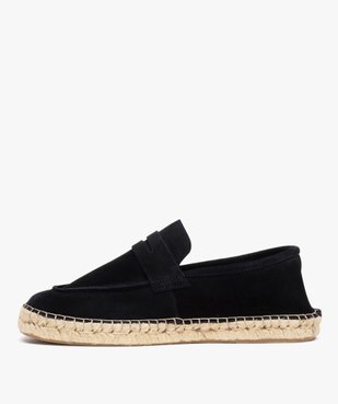 Mocassins homme unis semelle en corde tressée - Taneo vue3 - TANEO - GEMO