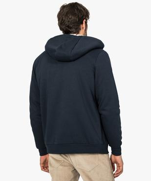 Sweat homme zippé à capuche avec doublure sherpa vue3 - GEMO (HOMME) - GEMO