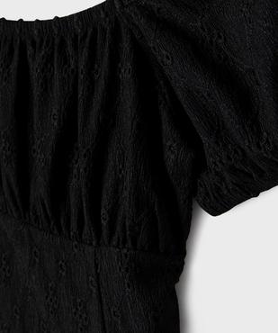 Robe courte à taille empire et manches courtes bouffantes fille vue2 - GEMO (JUNIOR) - GEMO