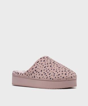 Chaussons mules plateforme femme - Isotoner vue2 - ISOTONER - GEMO