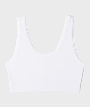 Brassière réversible en maille côtelée fille vue3 - GEMO 4G FILLE - GEMO