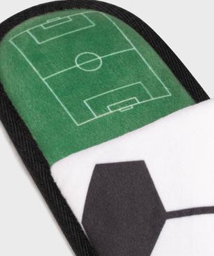 Chaussons mules velours imprimées ballon de football homme vue6 - GEMO 4G HOMME - GEMO