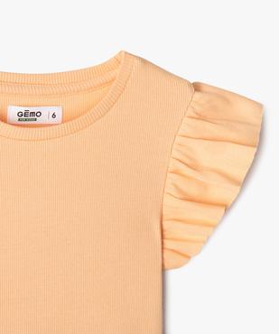 Tee-shirt manches courtes à volants fille vue6 - GEMO 4G FILLE - GEMO