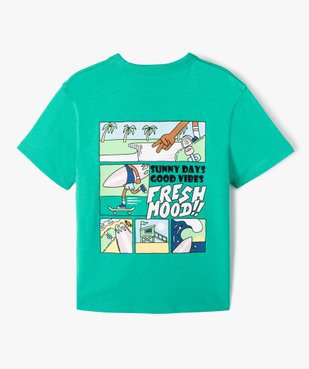 Tee-shirt garçon avec large motif estival dans le dos vue3 - GEMO (ENFANT) - GEMO