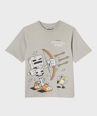 Tee-shirt manches courtes à motif XXL garçon - Minecraft vue2 - MINECRAFT - GEMO