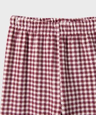 Pyjama en velours à motif pied-de-poule fille vue3 - GEMO 4G FILLE - GEMO