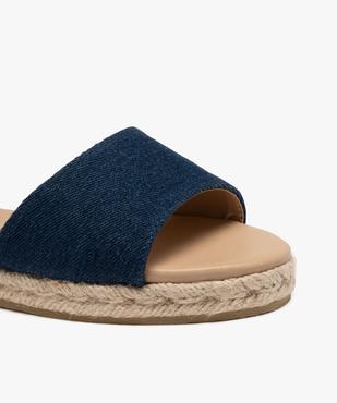 Sandales en toile denim avec semelle corde épaisse femme vue6 - VALENTINA BALDA - GEMO