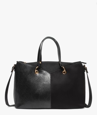 Sac cabas femme multi-matières avec bandoulière amovible vue1 - GEMO (ACCESS) - GEMO