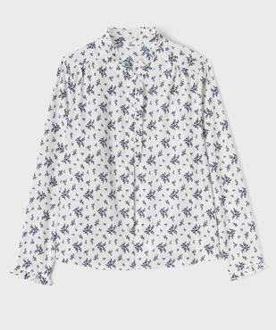 Chemise manches longues en tissu texturé et fleuri femme grande taille vue1 - GEMO (G TAILLE) - GEMO