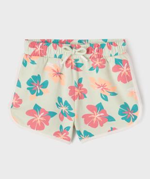Short en maille à motifs fleuris fille vue1 - GEMO (ENFANT) - GEMO