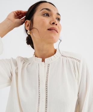 T-shirt uni col montant femme vue3 - GEMO(FEMME PAP) - GEMO