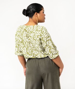 Blouse imprimée à manches 3/4 femme grande taille vue4 - GEMO 4G GT - GEMO