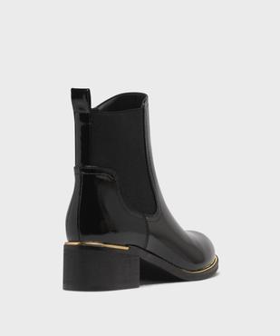 Boots vernis avec élastique sur la tige femme - Valentina Baldano vue4 - VALENTINA BALDA - GEMO