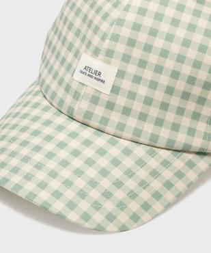 Casquette baseball à carreaux vichy femme vue3 - GEMO (ACCESS) - GEMO